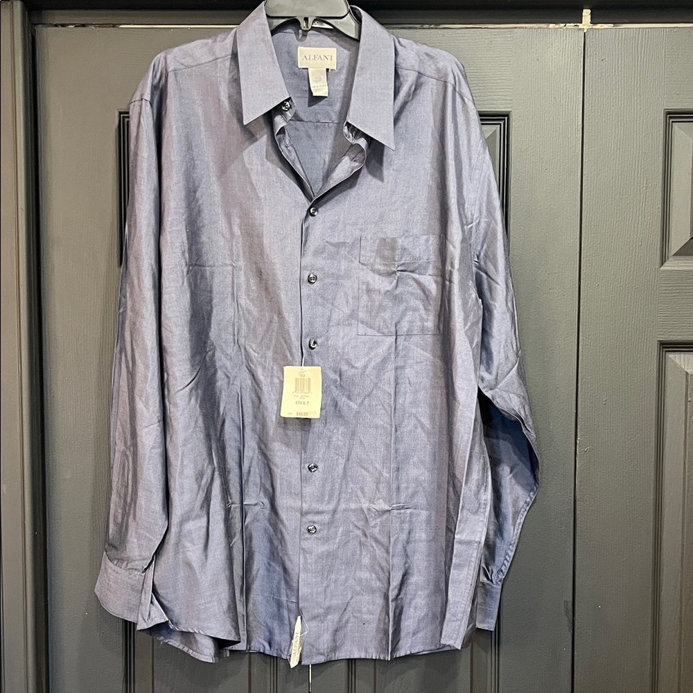 Alfani indigo Textured Shirt